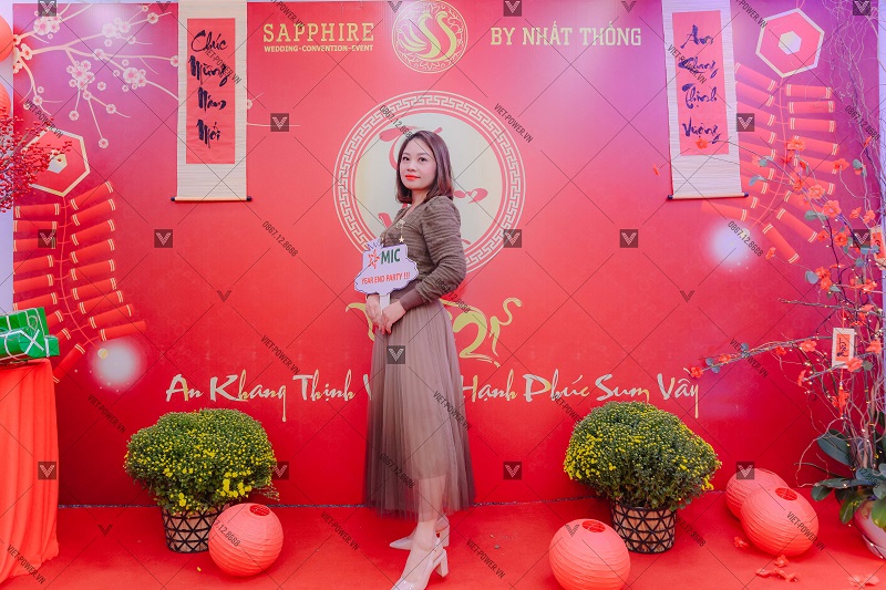 mẫu backdrop Year End Party