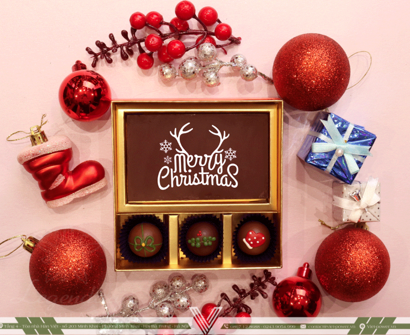 Hộp chocolate thích hợp làm quà tặng giáng sinh cho đồng nghiệp